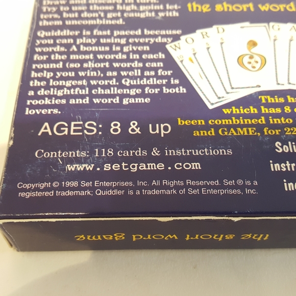 Quiddler Fun Of Words Educational Card Game 1-8 Pl - Picture 4 of 6